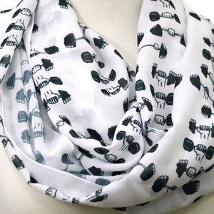 Workout infinity scarf Fitness gym gift for women